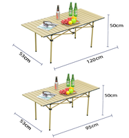 Table de camping pliable moderne en métal pour l'extérieur - Conception ultralégère et portable pour le camping et la plage