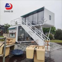 Conteneur maritime modifié de 20 pieds/40 pieds, villa modulaire, cabine mobile Apple, maison préfabriquée, bureau, hôtel, atelier moderne en acier de luxe