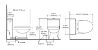 Vanité de salle De bain Wc Toilette Monobloc En Céramique Siphonique Toilettes Ensemble