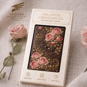 Boîte d'emballage personnalisée pour barres chocolatées de qualité alimentaire avec fenêtre transparente et logo imprimé, directement du fabricant d'emballages pour confiseries - Product Image 1