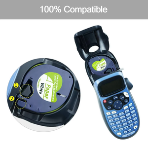 Compatible con <span class=keywords><strong>DYMO</strong></span> S0721650 91205 12mm x 4m negro sobre azul autoadhesivo multipropósito plástico <span class=keywords><strong>LT</strong></span> cinta de etiquetas para <span class=keywords><strong>LetraTag</strong></span> Label Maker - Product Image 3