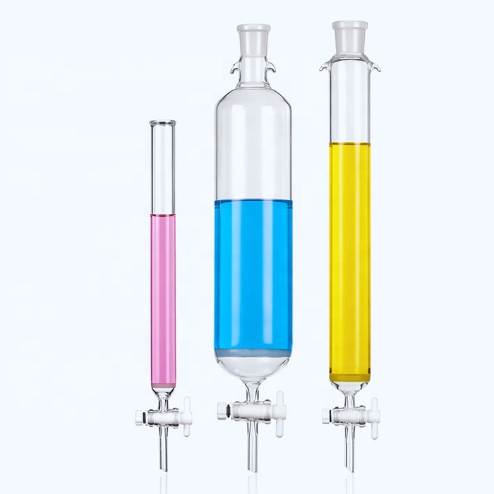 Tiandi лабораторная стеклянная хроматографическая колонка с ПТФЭ заглушкой