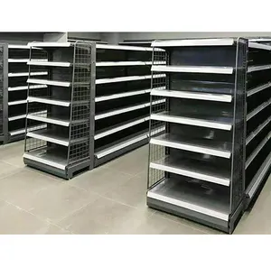 China Custom Metallic Multi Styles Supermarket Shopping Display Shelf For Store Supermarket