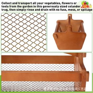 Wooden Flower Box With Mesh Base For Balcony Garden <b>Planting</b> Outdoor Decor - Product Image 2