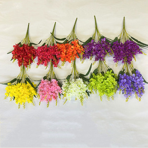 Usine de fleurs artificielles Meiyu Craft, fleurs de freesia en soie, décoration de mariage et de maison, arrangement rouge, rose, orange, présentation en vase - Product Image 2