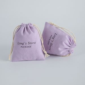 Bolsa de Franela de Algodón con Cordón para Almacenamiento, Bolsa de Embalaje para Joyería, con Logotipo Impreso, a la Moda, Venta al Por Mayor de Fábrica - Product Image 3