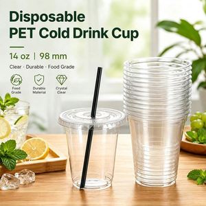 Gobelets en plastique transparent jetables 12oz 16oz 20oz, gobelets à boissons froides en PET épaissi, gobelets transparents pour fêtes d'anniversaire et mariages - Product Image 2