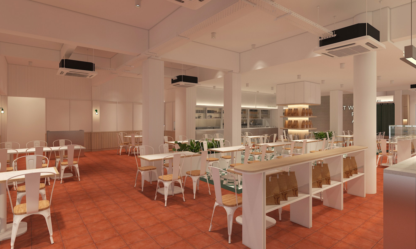 wood table and chairs for restaurant