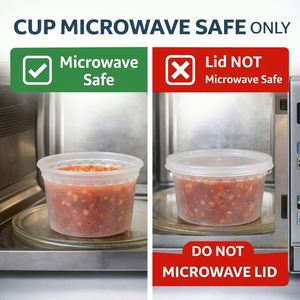 Couvre-gobelets en plastique transparent de 4 oz, sans BPA, compatibles micro-ondes, 50 ensembles |   Sauces, vinaigrettes, condiments, échantillons, collations, contrôle des portions - Product Image 4