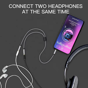 <span class=keywords><strong>Casque</strong></span> d'écoute <span class=keywords><strong>Hifi</strong></span> 3.5MM en métal plaqué or Extension de répartiteur Y Audio 1 mâle 3.5MM à 2 double câble femelle 3.5MM - Product Image 4