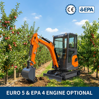 Mini-excavatrice TITAN Heavy Industries TE18 1.8T sur chenilles avec flèche en acier au manganèse, moment de charge élevé et efficacité accrue