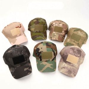Casquettes de baseball tactiques de chasse et de pêche en camouflage pour l'extérieur, avec broderie appliquée et patchs magiques personnalisés, vente en gros - Product Image 3