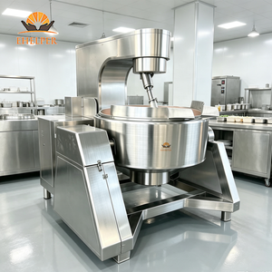 Mélangeur planétaire industriel électrique T2 à cuve en <span class=keywords><strong>cuivre</strong></span> rouge, inclinable et automatique, pour bonbons, caramel, confiture, chocolat - Product Image 1