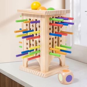 New Design Classic <b>Table</b> Brain Teaser Toy Montessori <b>Board</b> Wooden Sticks Dice <b>Game</b> <b>for</b> Kids 4-6 - Product Image 2