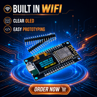 Carte de développement WAVGAT NodeMCU ESP8266 avec écran OLED de 0,96 pouce, module WiFi CH340G ESP-12F, USB TYPE-C