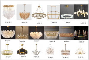 Lámpara de Techo de Cristal de Diseño Contemporáneo Personalizada Jiyuanlux, Lámpara Colgante LED de Vidrio Moderna y Lujosa para Sala de Estar, Estilo Francés Vintage - Product Image 3