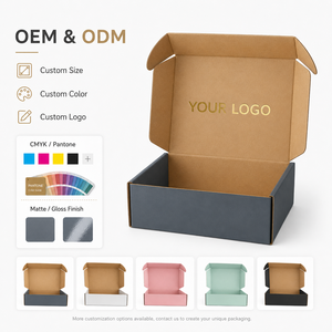 Cajas de Cartón Corrugado con Logotipo Estampado en Oro Personalizado, para Envíos de Comercio Electrónico, Ropa y Regalos, Plegables y Planas, Más Vendidas - Product Image 3