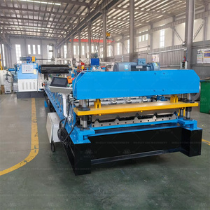 Vodley High-Accuracy Galvanized Steel Trapezoid Roof <b>Sheet</b> Roll Forming Machine with <b>Tile</b> Pressing - Product Image 3