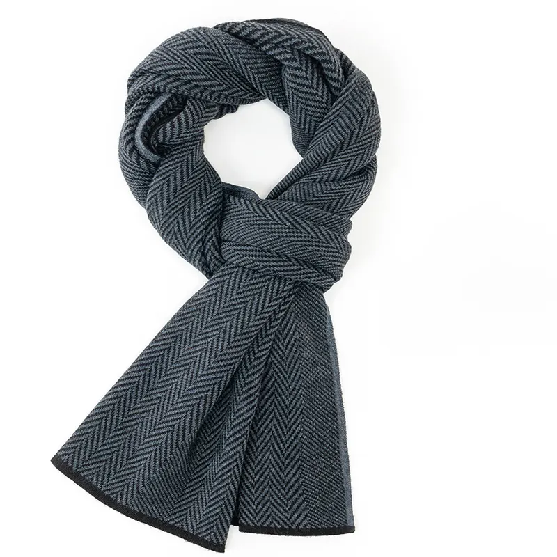 Пользовательские теплый повседневный бизнес простой мягкий подарок полосатый модный мужской шарф