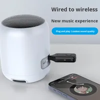 Émetteur Sans Fil Bluetooth 3-en-1 pour Voiture, Récepteur Adaptateur Mains Libres Auxiliaire 3,5 mm Compatible TV et Ordinateur