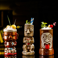 Personnalisé 3D Maya Chef Vintage Tasses En Céramique Unique Creative Cocktail Bar Partie Unique Verre À Cocktail Hawaii TIKI Tasse À Vin