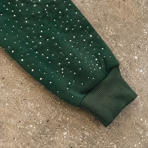 Tute in French Terry con Strass Personalizzate, Effetto Acid Wash, <span class=keywords><strong>Set</strong></span> 2 Pezzi con Zip, <span class=keywords><strong>Felpa</strong></span> con Cappuccio <span class=keywords><strong>e</strong></span> Pantaloni Jogger - Product Image 5