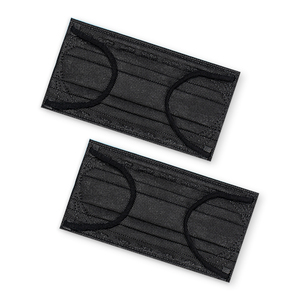 Masques faciaux médicaux noirs jetables, norme ASTM F2100, 3 plis, en <span class=keywords><strong>tissu</strong></span> non tissé, pour usage clinique et quotidien en gros - Product Image 6