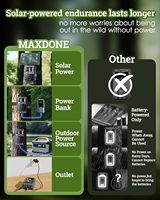 Caméra de surveillance solaire OEM/ODM 48MP avec capteur CMOS 1080P, batterie 5200mAh, WiFi et vision nocturne 65 pieds, étanche IP66