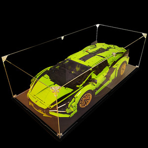 Boîte de présentation pour blocs de construction <span class=keywords><strong>Lego</strong></span> Lamborghini Bugatti, boîte personnalisée en acrylique anti-poussière - Product Image 2