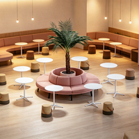 Canapé circulaire personnalisé pour plantes - Sièges modulaires ronds pour café, restaurant, hôtel, salon, espace de détente au bureau - Tapissé