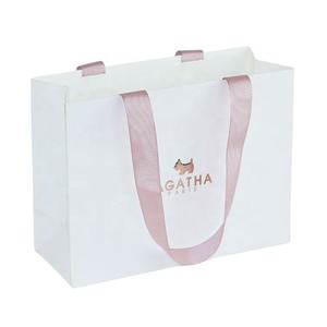 Bolsas de compras de papel para ropa de regalo de lujo personalizadas con impresión de logotipo - Product Image 1