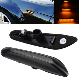 Señales de giro laterales LED NSSC para BMW E36 E46 E60 E87 E90 E92 X1 X3 guardabarros marcador lateral luz ámbar luces LED de flujo delantero - Product Image 5