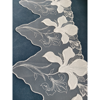 Tissu en polyester 100% tricoté, brodé, à fines rayures, style rêveur, exquis, personnalisable, accessoires pour robe de mariée, garçons