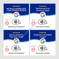 Carte NFC programmable en acrylique avec code QR intelligent, adhésive, pour menu, NTAG213 215 216, personnalisée, pour avis Google, style italien
