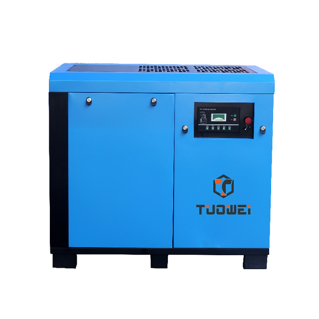 22 Kw 30 Hp 125 Cfm Direct Drive Rotary Screw Type Stationary Lubricated Motor Air Compressor Used for General Industry