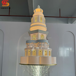 SMOOTH Luxury 5ft Church Light Up Cake Display Stand Banquet Dessert <b>Prop</b> <b>Wedding</b> Luminous Castle Cake Tower - Product Image 2