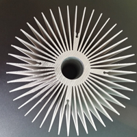 Radiateur en aluminium extrudé 6063 usiné CNC de haute précision, anodisé, pour l'électronique industrielle