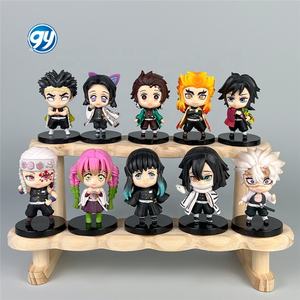 5 stili Demoned Slayer Q versione figura Tanjiro Shinobu Kyojuro Love Hashira Gashapon ornamento modello <span class=keywords><strong>Anime</strong></span> da collezione - Product Image 1