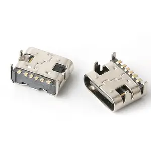 FOXECO Zwarte USB Type-C Vrouwelijke 6-pins SMD DIP PCB Connector voor Telefoonaccessoires - Product Image 2