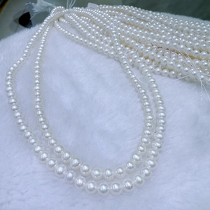 Natural 6-7mm Freshwater White Freshwater Pearls DIY Accessory <b>Loose</b> <b>Beads</b> Strong Light Round Flawless Semi-Finished Bare <b>Beads</b> - Product Image 3