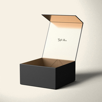 Caja magnética rígida dura de papel de cartón reciclable de tamaño personalizado, caja de regalo magnética plegable de lujo con tapa magnética
