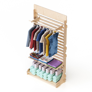I migliori espositori in legno ad incastro con ripiani regolabili per Stand di Design personalizzato italiano per negozio di abbigliamento - Product Image 4