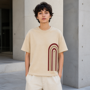 T-shirt personnalisé avec impression de portail en grès pour l'Europe et l'Amérique du Nord, vente en gros OEM - Product Image 2