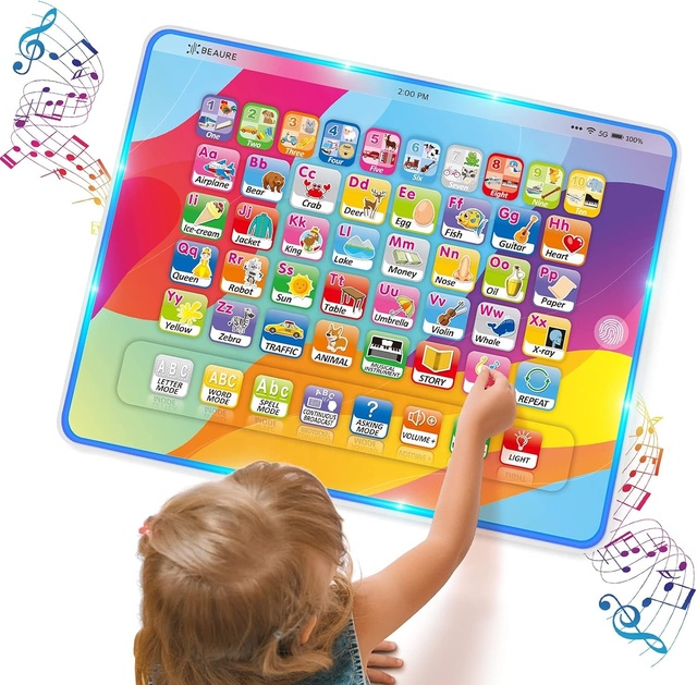 Kids Tablet with Lights Interactive Toddler Learning and Education Toys