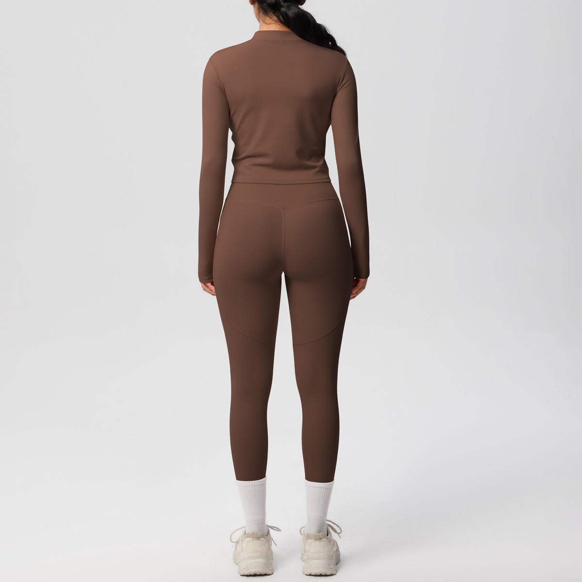 7106 Zipper Jacket + 7108 Pocket Pants Set - Chestnut