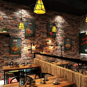 Modern Abstract 3D Stone <strong>PVC</strong> Waterproof Moisture-Proof <strong>Mould</strong>-Proof Wallpaper Glue for Household Hotel Use Wholesale Brick Design - Product Image 6