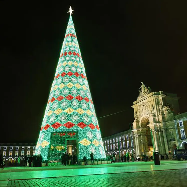 مصنع مخصص 6m 8m 10m الكبيرة المضاءة زينت الاصطناعي شجرة عيد الميلاد ضخمة arboles دي نافيداد للفندق الديكور
