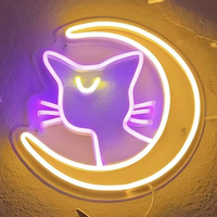 Enseigne néon personnalisée avec logo animaux, couleur RVB changeante, enseigne néon illuminée haute luminosité, montage mural, décoration de magasin, lumières néon