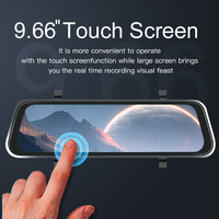 Moniteur Tactile de Voiture XYD 9,66 Pouces Diffusion Multimédia Vue Arrière 2K 4K Caméra de Recul Bluetooth Intégré Carplay Universel