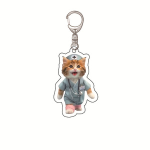 Acrylic <b>Keychain</b> 3D Shape 5cm Carabiner Portable <b>Personal</b> Gift - Product Image 3